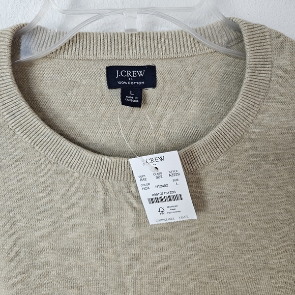 J.CREW Factory Cotton crewneck sweater-tee Size Large NWT - Picture 5 of 8